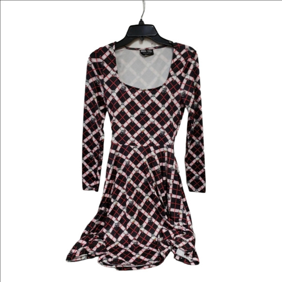 Hello Kitty x Unique Vintage Plaid Long-Sleeve Dress | Size 4 | Holiday Retro - Picture 1 of 5